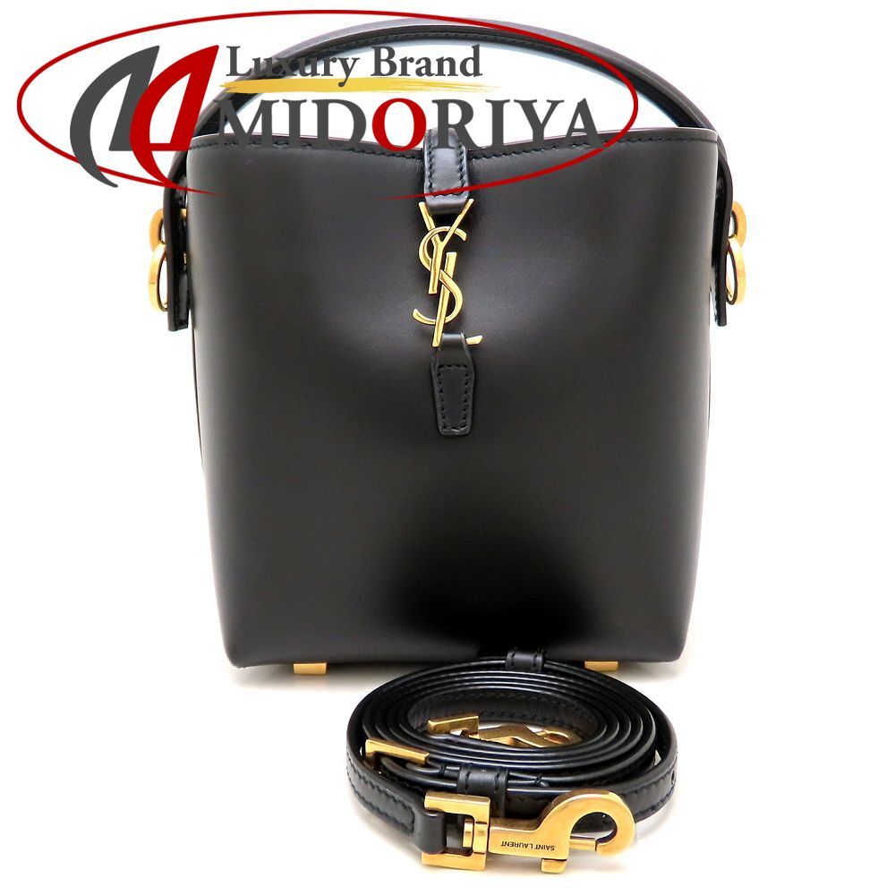 SAINT LAURENT PARIS サンローランパリ LE 37 ミニ バケットバッグ 765870 ショルダーバッグ レザー ブラック レディース/353373【中古】