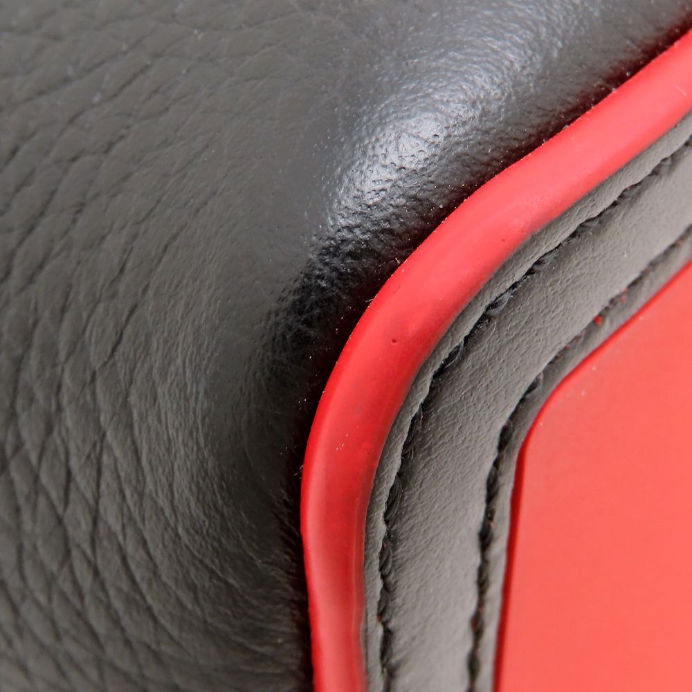 Christian Louboutin クリスチャンルブタン カバタ ミニトート 1205054 2Way ハンドバッグ スタッズ レザー ブラック レッド レディース/353374【中古】