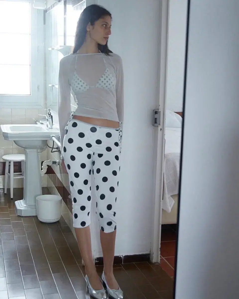 Palomawool 팔로마울 Aneu ドット Capri レギンス M (新品)