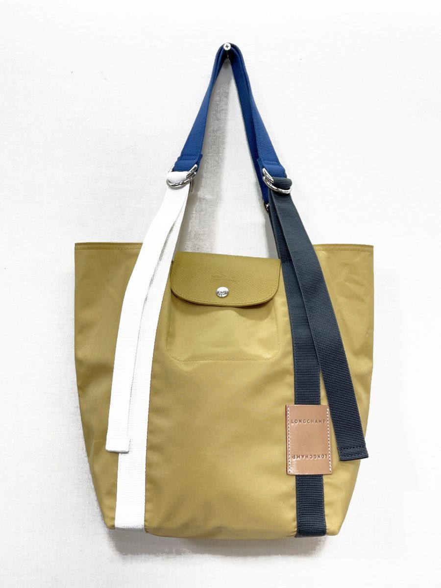 LONGCHAMP ロンシャン ルプリアージュリプレイトップハンドル トート バッグ 黄 ■■◎レディース