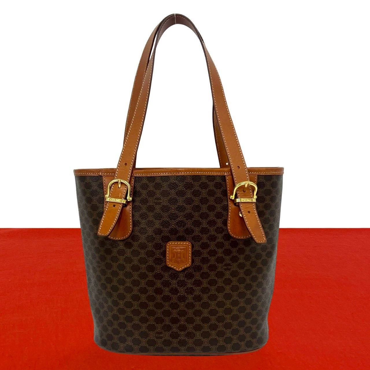 極 美品 CELINE セリーヌ ヴィンテージ マカダム ブラゾン トリオンフ