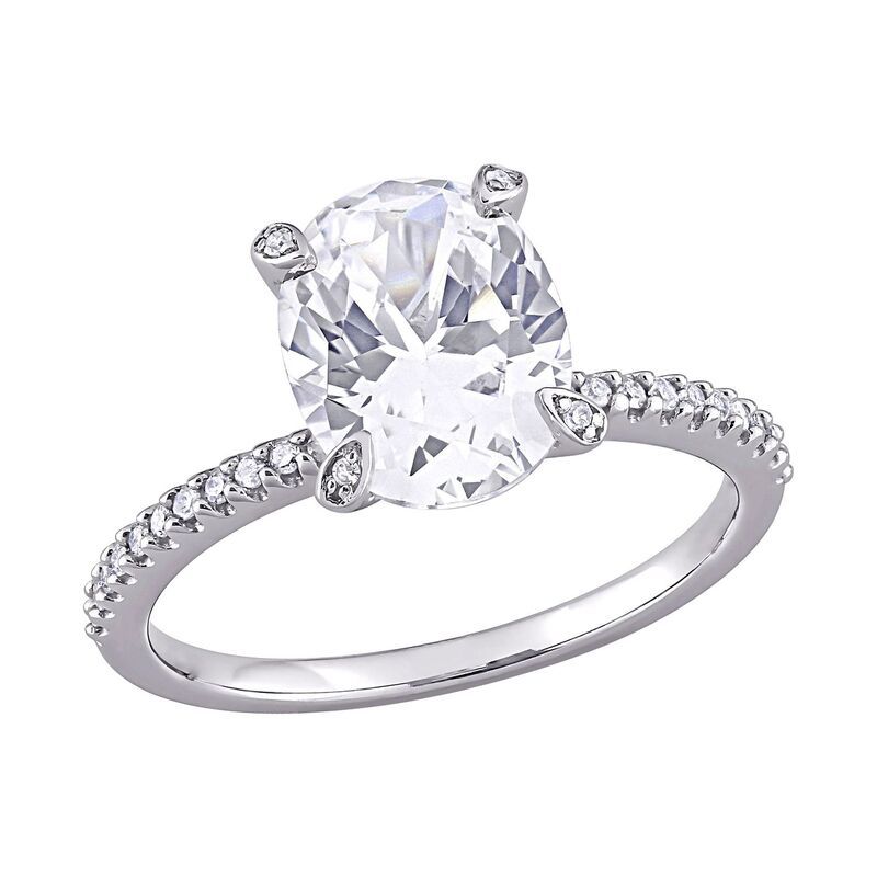 ステラ グレース レディース アクセサリー リング Stella Grace 10K White Gold Lab Created White Sapphire 110 CaratW Diamond