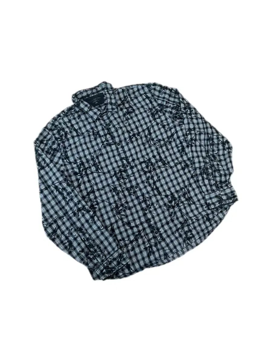 Calvin Klein ブラック 매화 CHECK BUTTON SHIRT