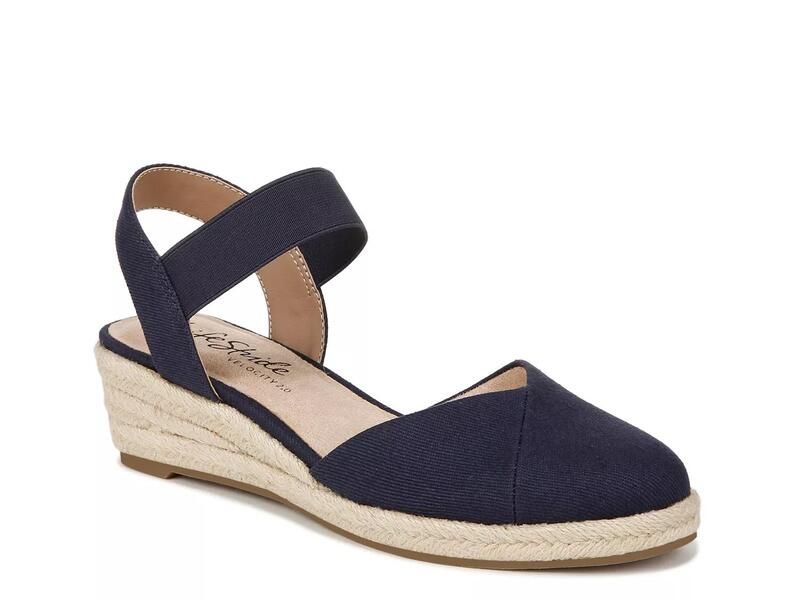 ライフストライド レディース シューズ サンダル LifeStride Kimmiespadrille Wedge Sandal Navy ネイビー
