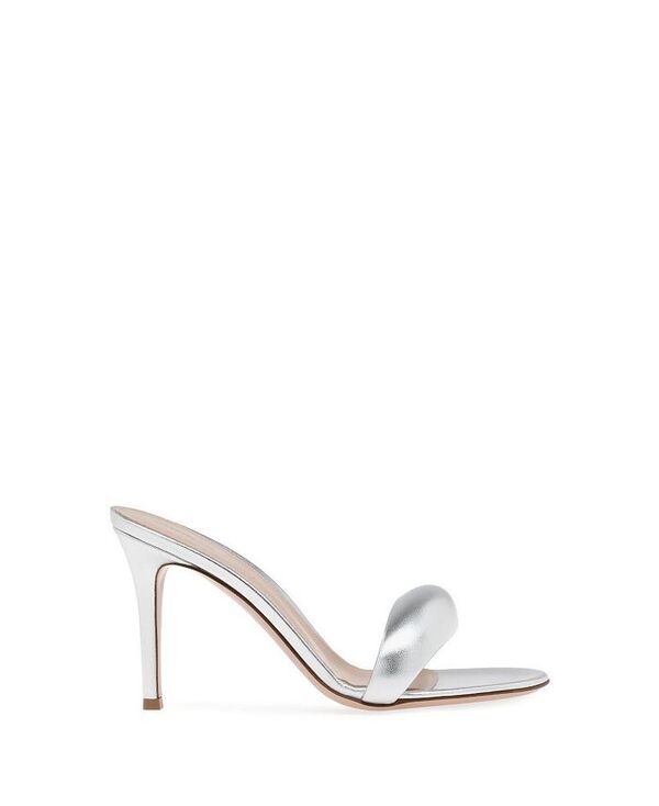 ジャンヴィト ロッシ レディース シューズ サンダル ヒール Gianvito Rossi Womens Bijoux 85 Slip On High Heel Sandals Silver シルバー