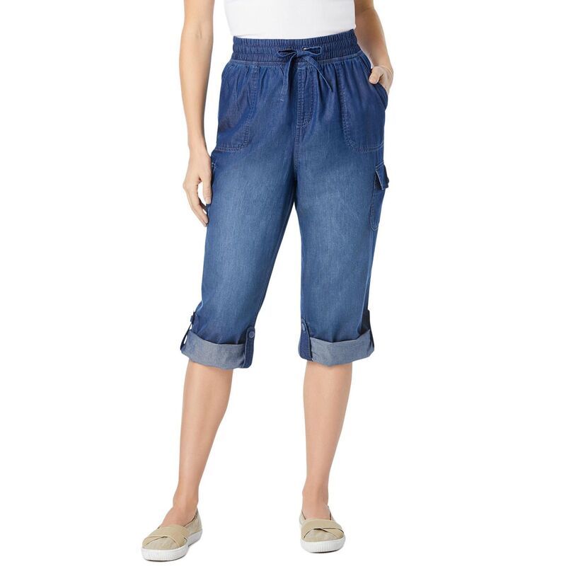 ウーマン ウィズイン レディース ボトムス カジュアルパンツ プラスサイズ プチ キャップ Woman Within Plusize Petite Convertiblength Cargo Capr