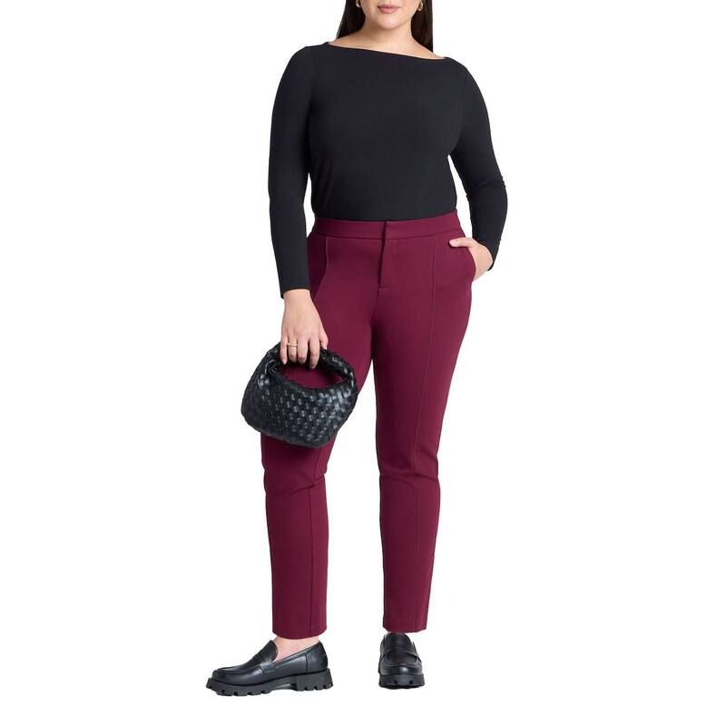 エロクイ レディース ボトムス カジュアルパンツ プラスサイズ プチ ELOQUII Womens Plusize Petite The Ultimate Stretch Slim Leg Pant