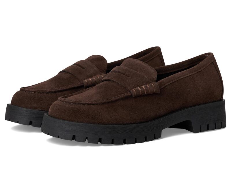 スティーブ マデン レディース シューズ スリッポン・ローファー Steve Madden Langsten Brown Suede ブラウン