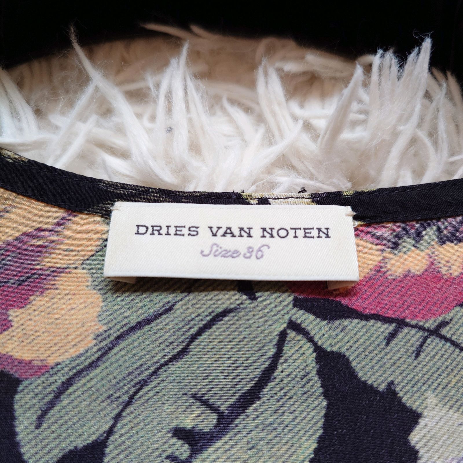 DRIES VAN NOTEN シルク フラワーゴブラン織り風 ボレロ ブラウス 希少】ドリスヴァンノッテン シルク100% 変形 花柄 ボレロ ブラウス