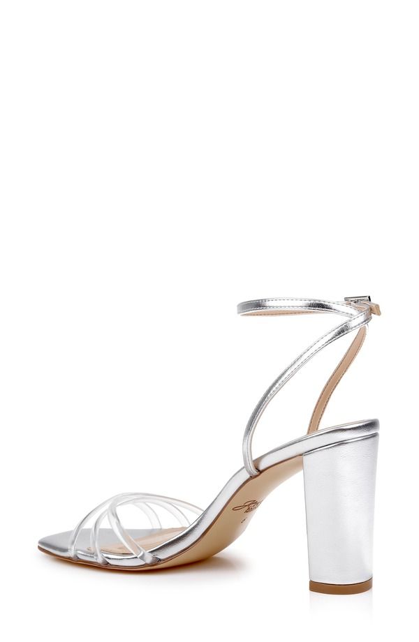 ジュウェルダグレイミシュカ レディース シューズ ヒール サンダル アンクル Jewel Badgley Mischka Phyliss Ankle Strap Sandal Clear Silver