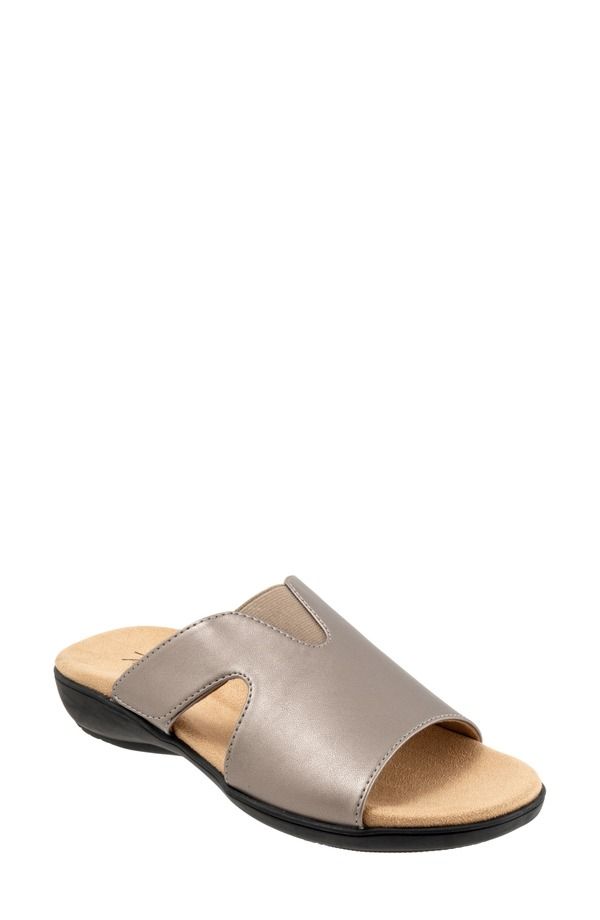 トロッターズ レディース シューズ ヒール サンダル Trotters Roxine Slide Sandal Pewter ピューター