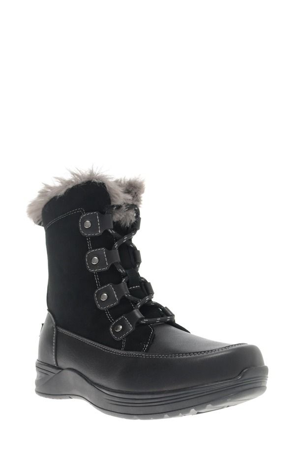 プロプト レディース シューズ ブーツ・レインブーツ Propt Dulcie Faux Fur Trim Bootie Black ブラック