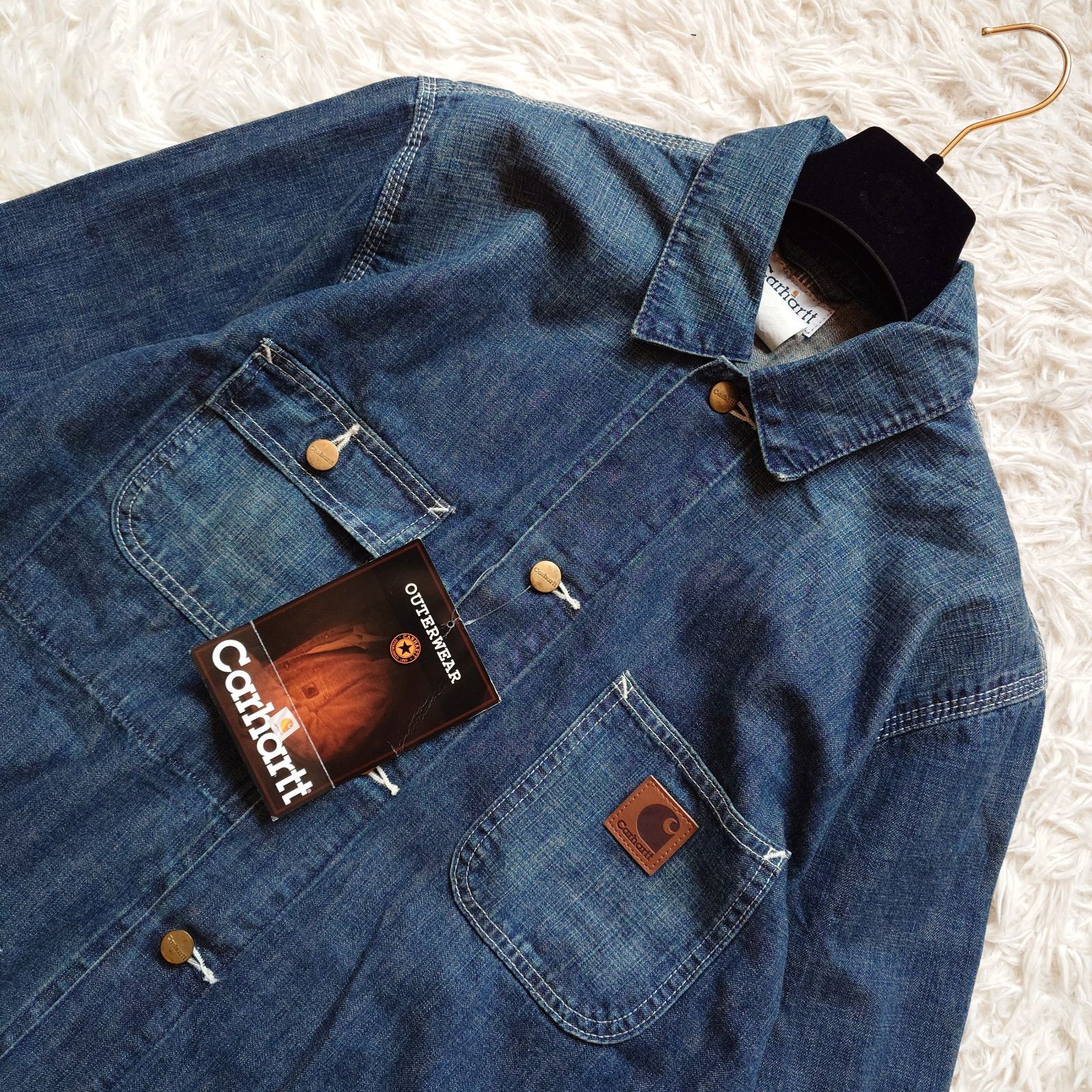 新品タグ付き】Carhartt カーハート デニム カバーオール チョアコート