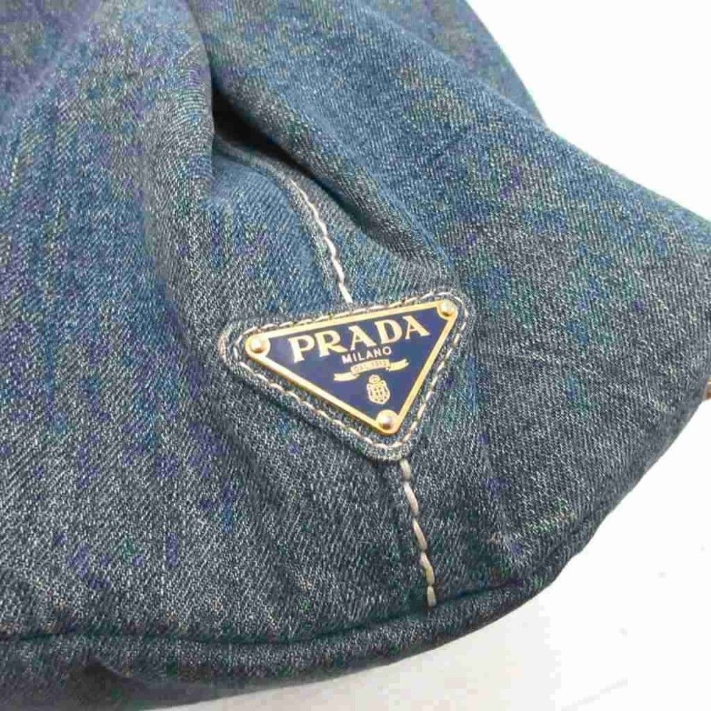 プラダ PRADA カナパ CANAPA デニム トートバッグ ハンドバッグ 三角