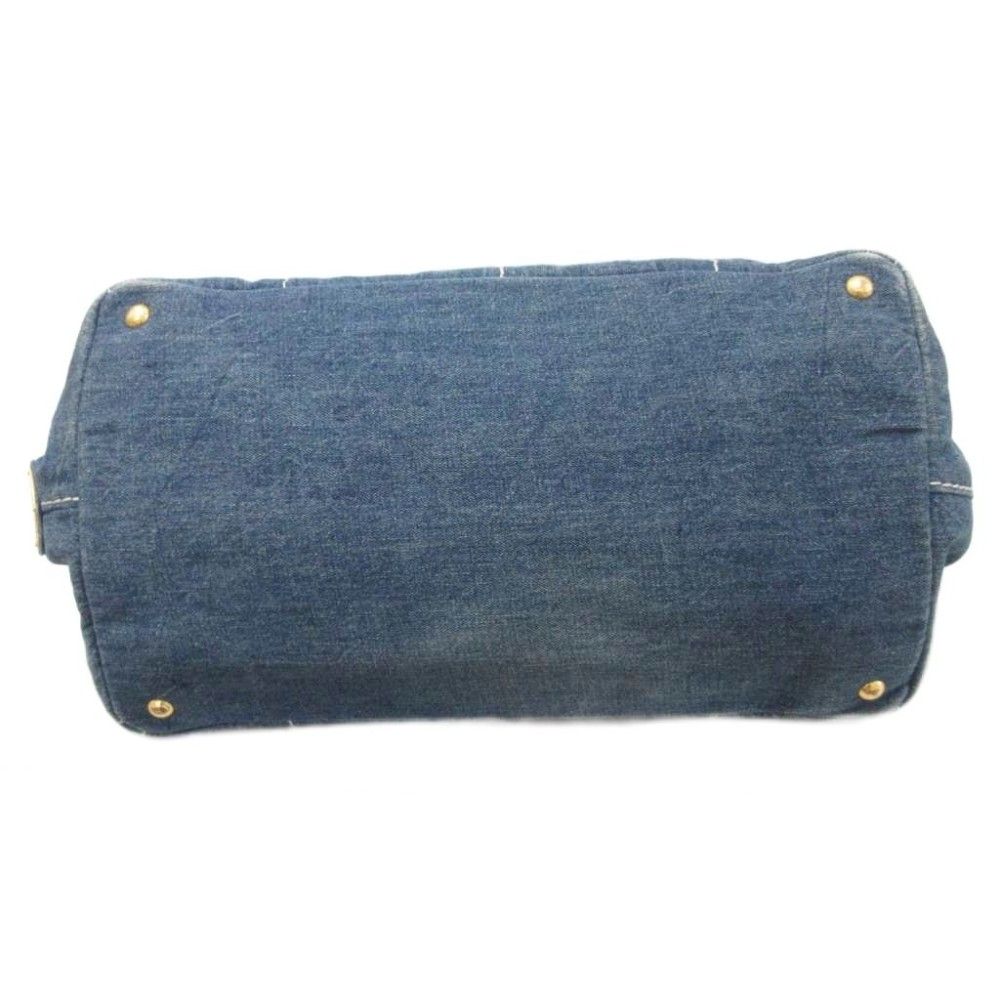 プラダ PRADA カナパ CANAPA デニム トートバッグ ハンドバッグ 三角