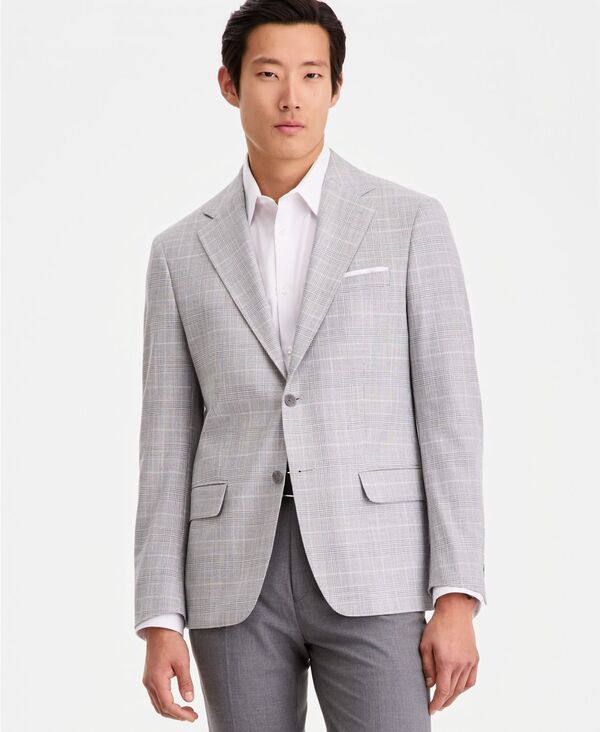 【送料無料】 カルバンクライン メンズ ジャケット・ブルゾン ブレザー アウター Mens SlimFit Blazer Light Grey