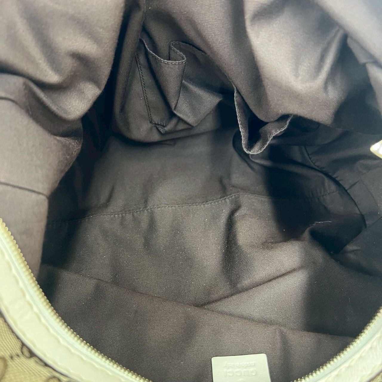 極 美品 GUCCI グッチ GG 柄 ホースシュー 金具 キャンバス レザー 本