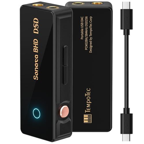 TempoTec Sonata BHD ポータブル USB C ドングル DAC & 3ゲインレベル 4.4mm & 3.5mm DSD256 PCM32Bit/384kHzyu
