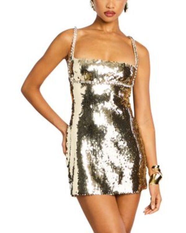 レトロフェット レディース トップス ワンピースパンコール Retrofete Aderyn Sequin Dress Gold ゴールド