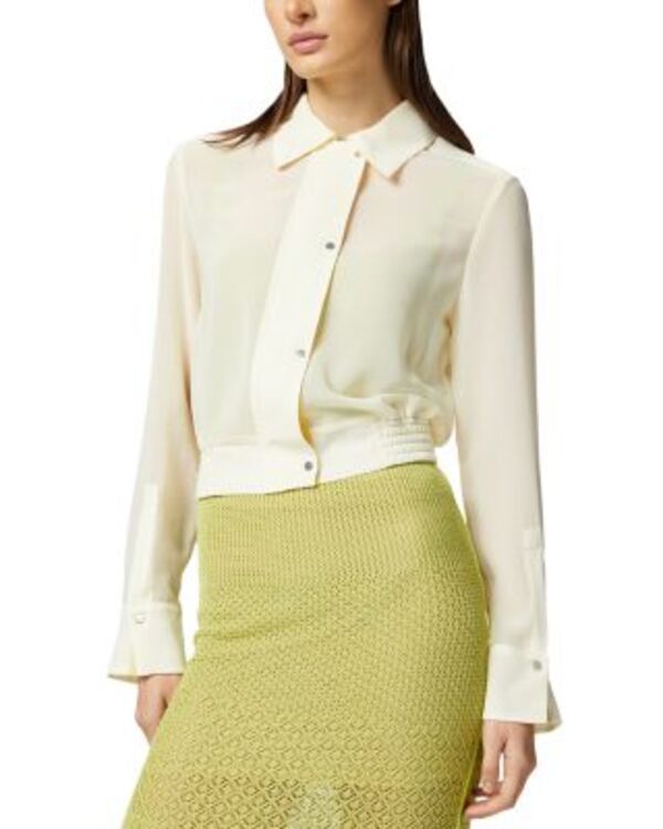 ピンコ レディース トップス シャツ ジョーゼット ブラウス PINKO Cin Georgette Blouse Beige Rutabaga ベージュ