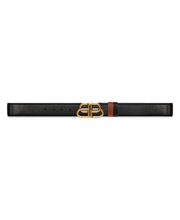 バレンシアガ メンズ アクセサリー ベルト Balenciaga Bb Reversible Belt Black ブラック 80,190円