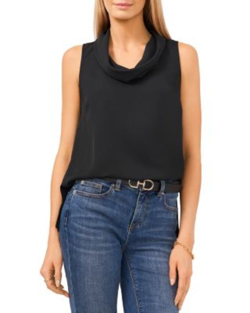 ヴィンスカムート レディース トップス シャツ ノースリーブ VINCE CAMUTO Sleeveless Cowl Neck Top Rich Black ブラック 11,765円