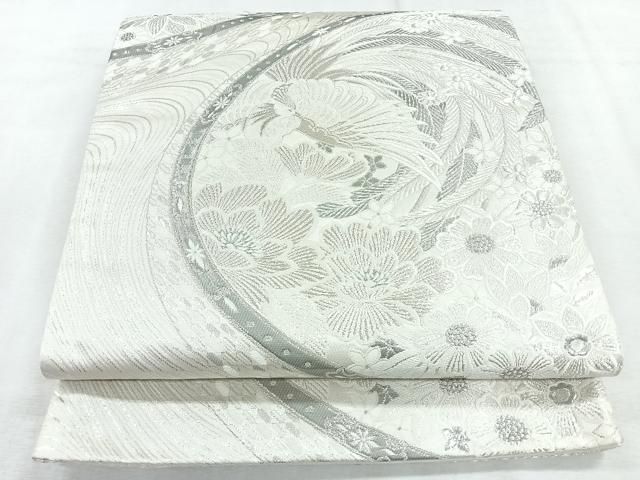 平和屋着物◎六通柄袋帯 花鳥文 銀糸 正絹 逸品 CABH1660nb - メルカリ