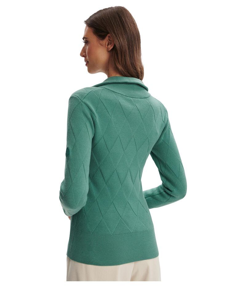 バーレイ レディース アウター ニット・セーター Varley Lawson 12 Zip Knit Deep Sea