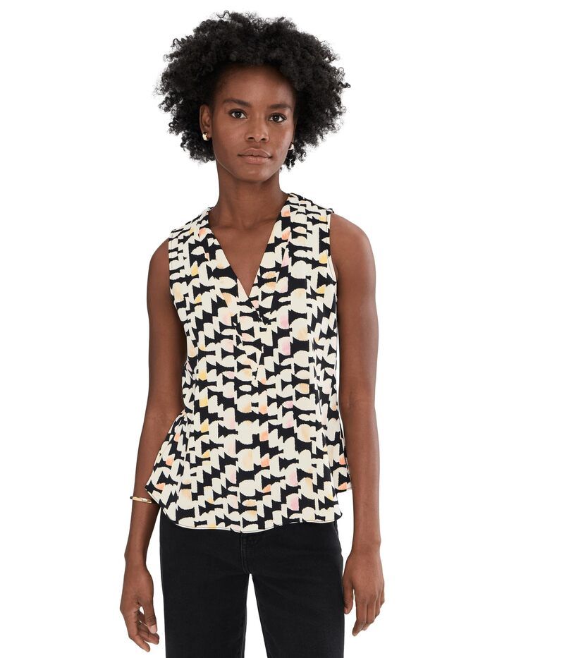 ニックプラスゾーイ レディース トップス シャツ クレープ NICZOE Mod Mix Crepe Tank Black Multi ブラック