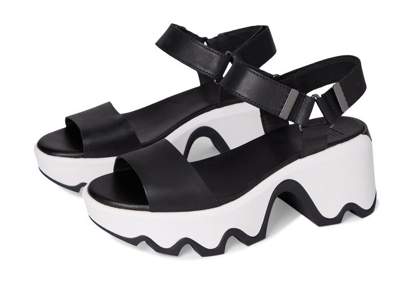 ソレル レディース シューズ ヒール SOREL Kinetic Aura Ystrap BlackSea Salt ブラック