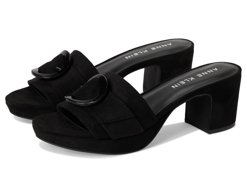アンクライン メンズ シューズ サンダル Anne Klein Pepper Black Suede ブラック