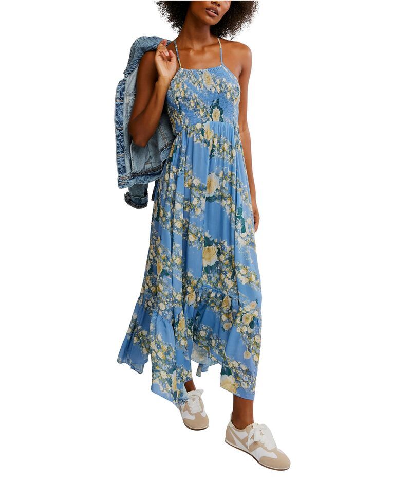 フリーピープル レディース トップス ワンピース プリント マキシ Free People Heat Wave Printed Maxi Allue Blue Combo ブルー