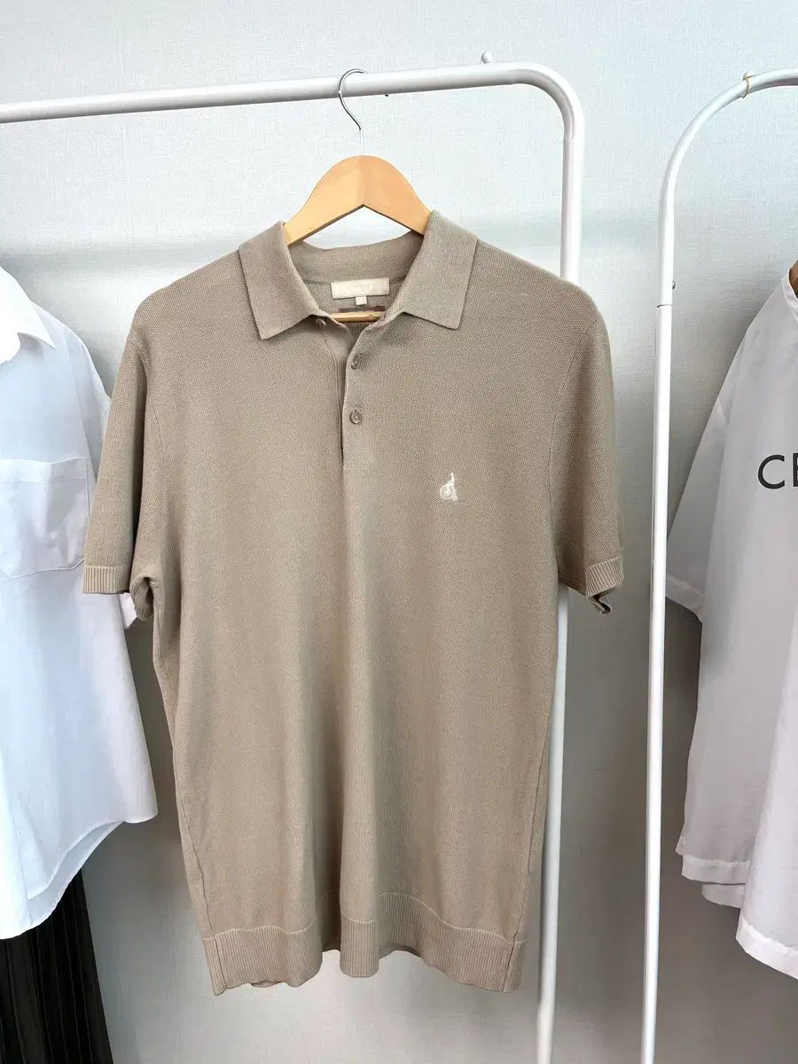 BEAN POLE ビーンポール ベージュ 高級 ニット 半袖 カラーTシャツ ベージュ メンズ 95 6,426円