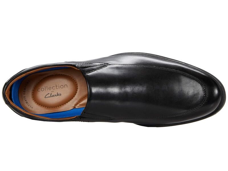 クラークス メンズ シューズ スリッポン・ローファー Clarks Whiddon Step Black Leather ブラック