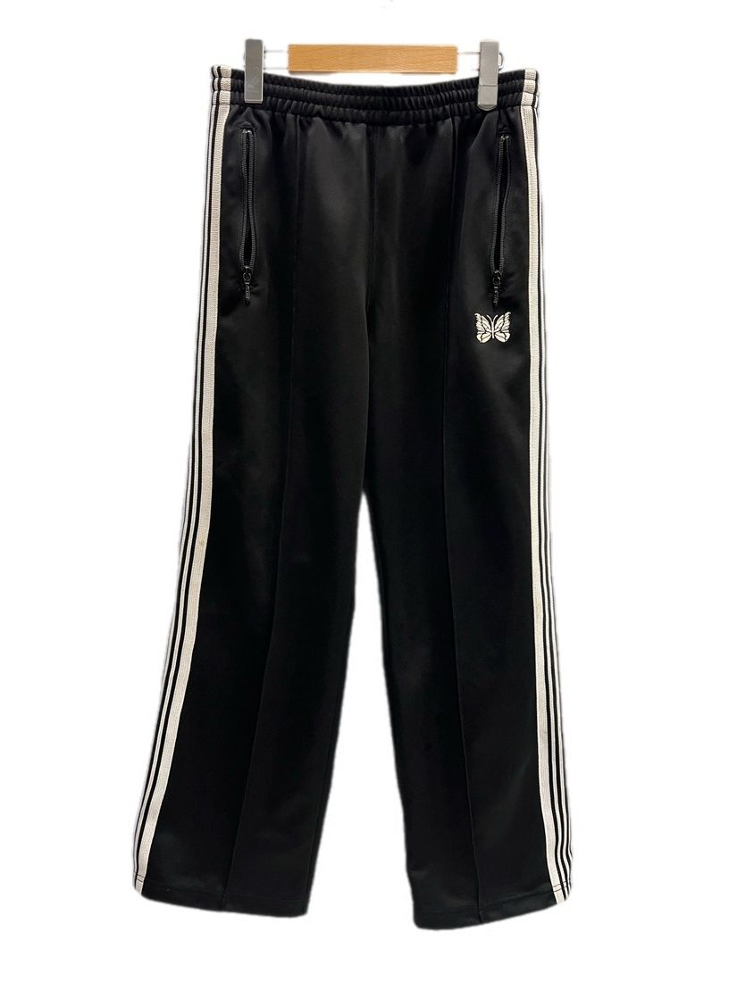 ニードルス Needles 23SS FREAKS STORE フリークスストア 別注 パピヨン刺繍 サイドライン トラックパンツ Track Pant ジャージ 黒 LQ404 ブラック Sサイズ 101MB-1090