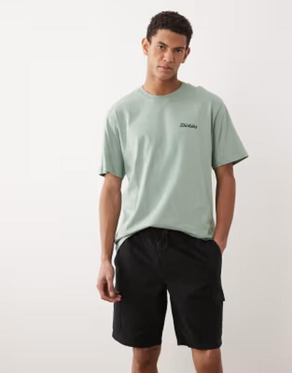 エイソス メンズ ボトムス ハーフパンツ・ショーツ ショートパンツ ASOS DESIGN cargo shorts in mid length Black ブラック