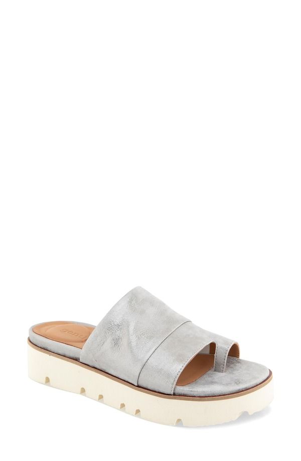 ジェントルソウルズ レディース シューズ サンダル プラットフォーム Gentle Souls Laverne Toe Looplatform Sandal Pewter Leather ピューター 40,170円