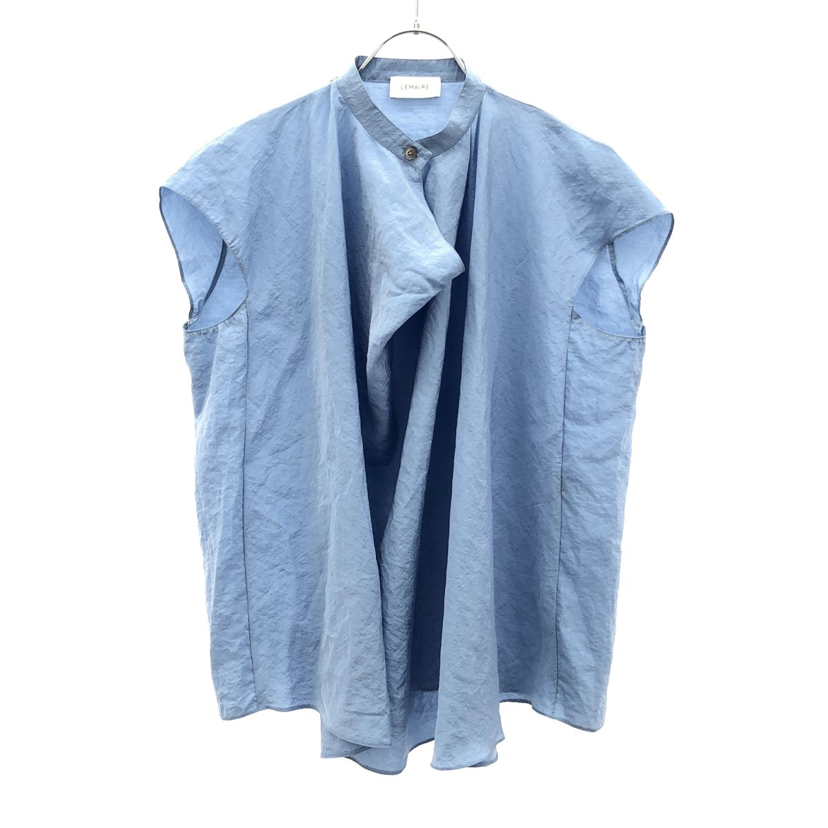 LEMAIRE ルメール 18SS ノースリーブシルクブラウスシャツ TO228 LF208 ブルー 34