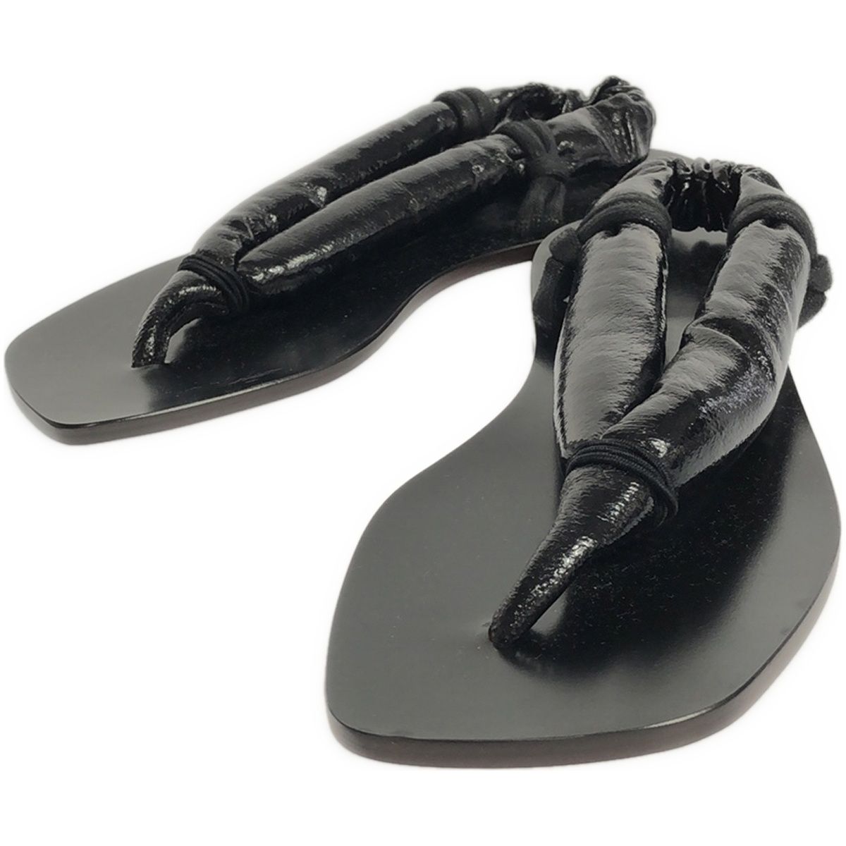 LEMAIRE ルメール Cloth Sandals レザーサンダル ブラック 38 - メルカリ