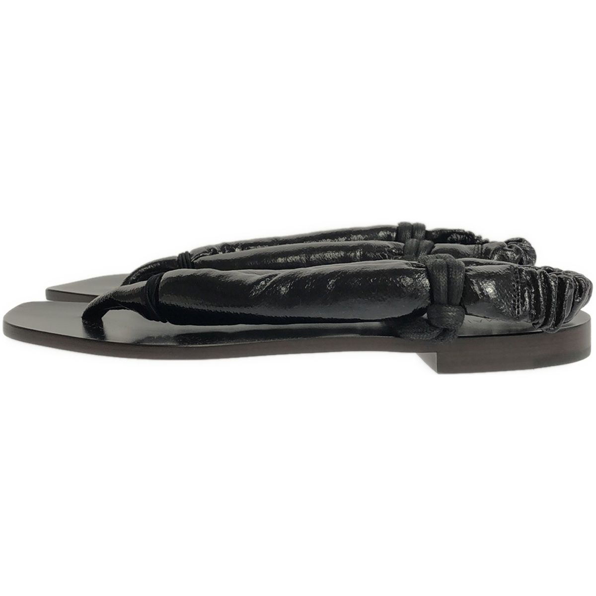 LEMAIRE ルメール Cloth Sandals レザーサンダル ブラック 38 - メルカリ
