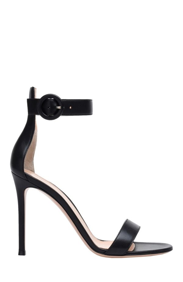 ジャンヴィト ロッシ レディース シューズ サンダル Gianvito Rossi Portofino 105 Sandals Black Leather ブラック