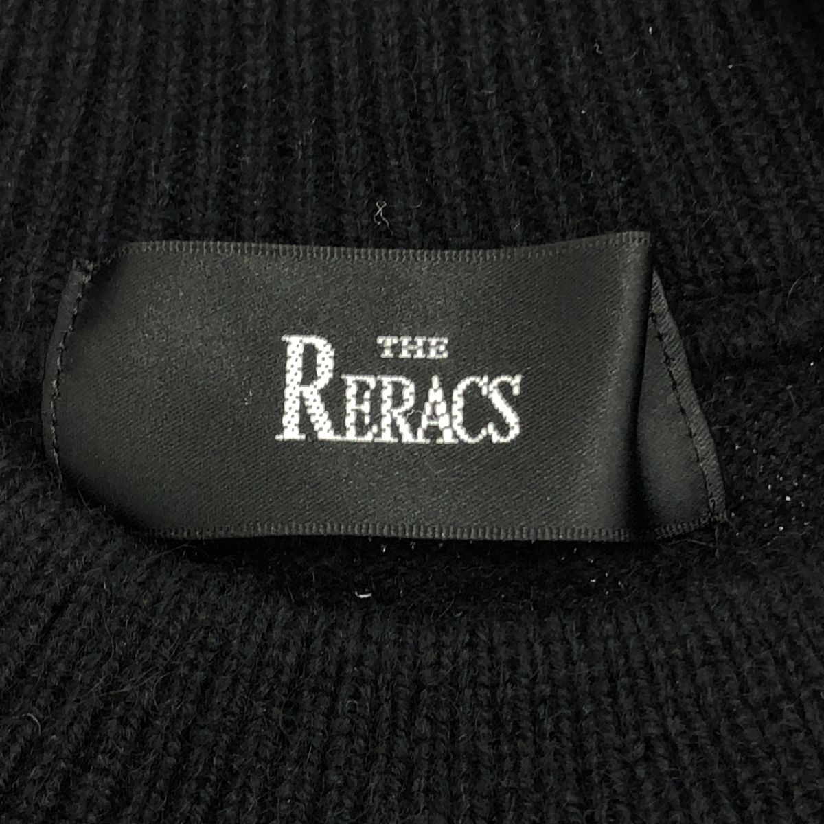 THE RERACS - THE RERACS ザリラクス ニット・セーター F 黒 【古着】【中古】 THE RERACS ザ リラクス 20AW クルーネックニットセーター 20FW-REKN