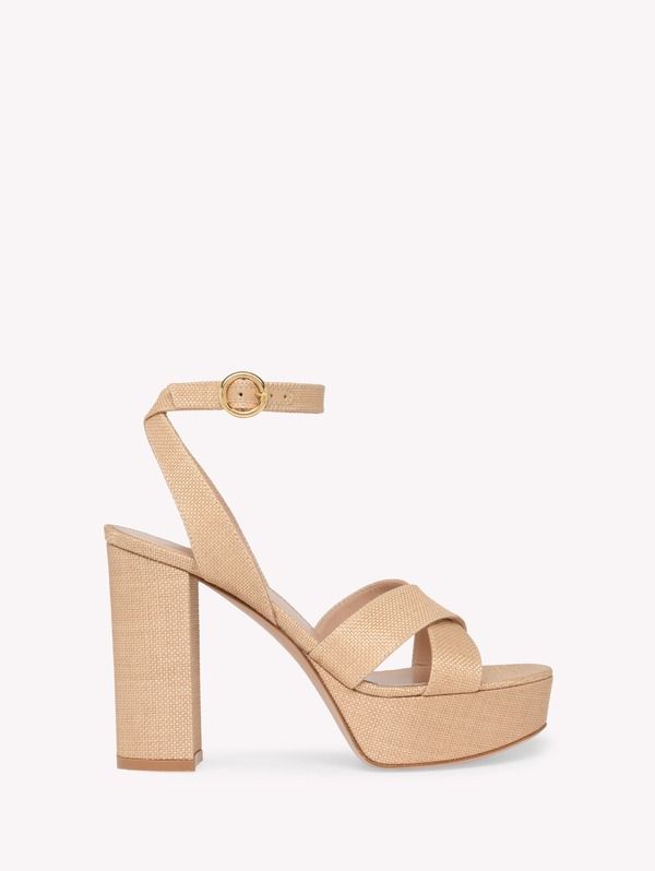 ジャンヴィト ロッシ レディース シューズ サンダル Gianvito Rossi Sabrina Sandal Beige Linen ベージュ