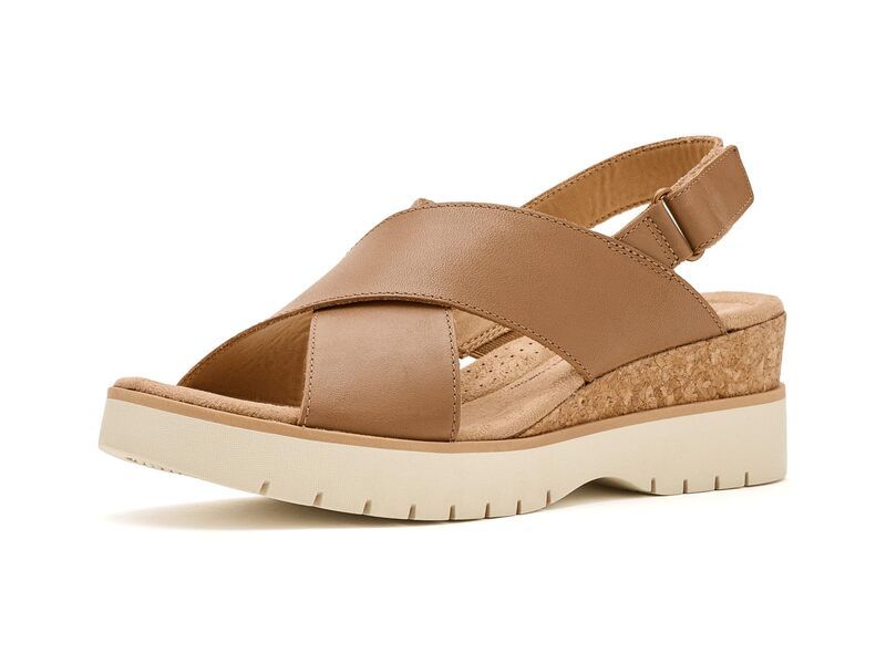 クラークス レディース シューズ ヒール Clarks Diaz Cross Tan Leather タン
