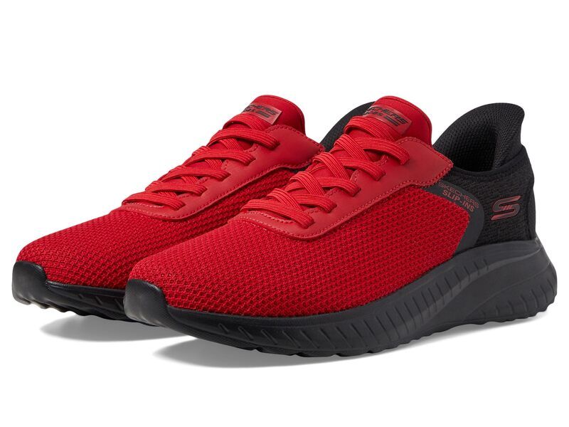 スケッチャーズ メンズ シューズ スニーカー BOBS from SKECHERS Hands Free SlipInsquad Chaos Balancedge Red レッド
