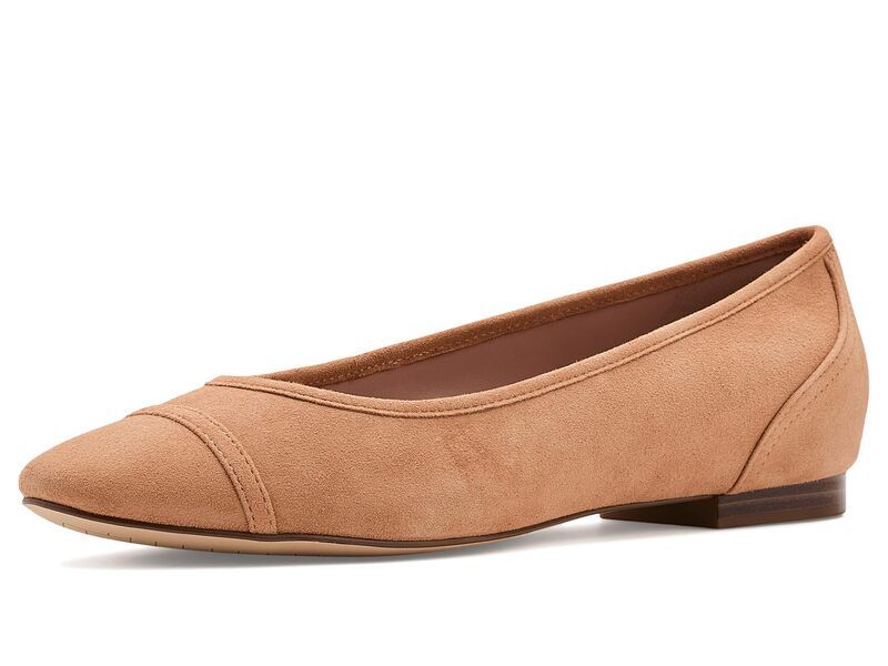 コールハーン レディース シューズ スリッポン・ローファー キャップ Cole Haan Raquelle Cap Toe Ballets Flats Biscuit Suede