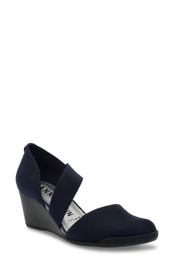 アンクライン レディース シューズ ヒール Anne Klein Tara Wedge Pump Navy Multi ネイビー