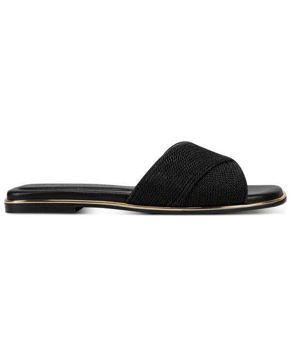 ダナ キャラン ニューヨーク レディース シューズ スリッポン・ローファー サンダル Donna Karanew York Womens Harmony SlipOn Flat Sandals Bla