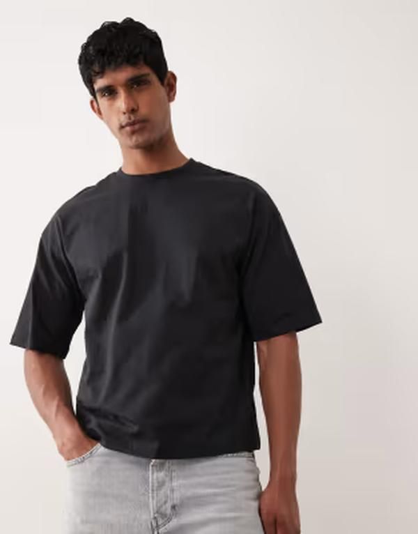 オンリーアンドサンズ メンズ トップス Tシャツ Only Sons boxy tshirt Jet Black ブラック