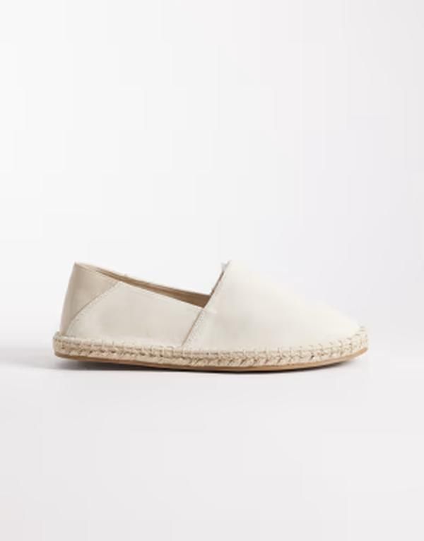 エイソス メンズ シューズ サンダル ダウン ASOS DESIGN espadrilles with step down canvas BEIGE ベージュ